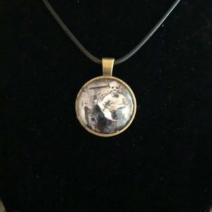 Gothic inspired charm with adjustable 18” necklace